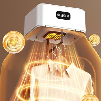 Secadora de Ropa Portátil Inteligente 600W con Luz UV y Mando a Distancia